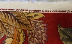 VTG Jay Yang Design Floral Jacobean Upholstery Cotton Fabric 54″ X 92″