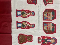 Christmas Old Fashioned Toys VIP Cranston Fabric Panel 8 Ornaments