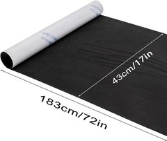 17×72 inch Black Suede Fabric Wrap, Self-Adhesive Microfiber and Synthetic S…