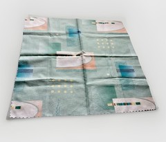 Atomic Mid century Modern Fabric Square Greens 30”X 30” Great for A Pillow