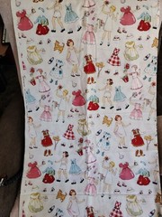 Alexander Henry Fabric Sage Glenn Paper Dolls 2003 white 2 Yards +, unwashed