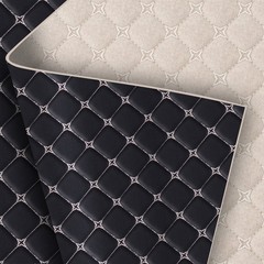 Soft Quilted Faux Leather Fabric Foam Backed Auto Upholstery Headliner Material