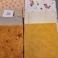 LOT OF 15 FAT QUARTERS COTTON FABRIC ASSTD COLORS & DESIGNS lot 20