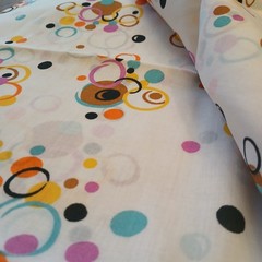 Vintage Coordinating Cotton Fabrics Teal Solid & Multicolor Print 4+ Yards