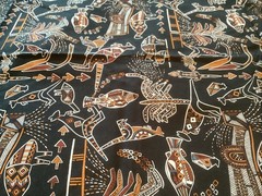 Hoffman California Fabrics 1989 African Tribal Print 2 Yards New Old Stock 42” W