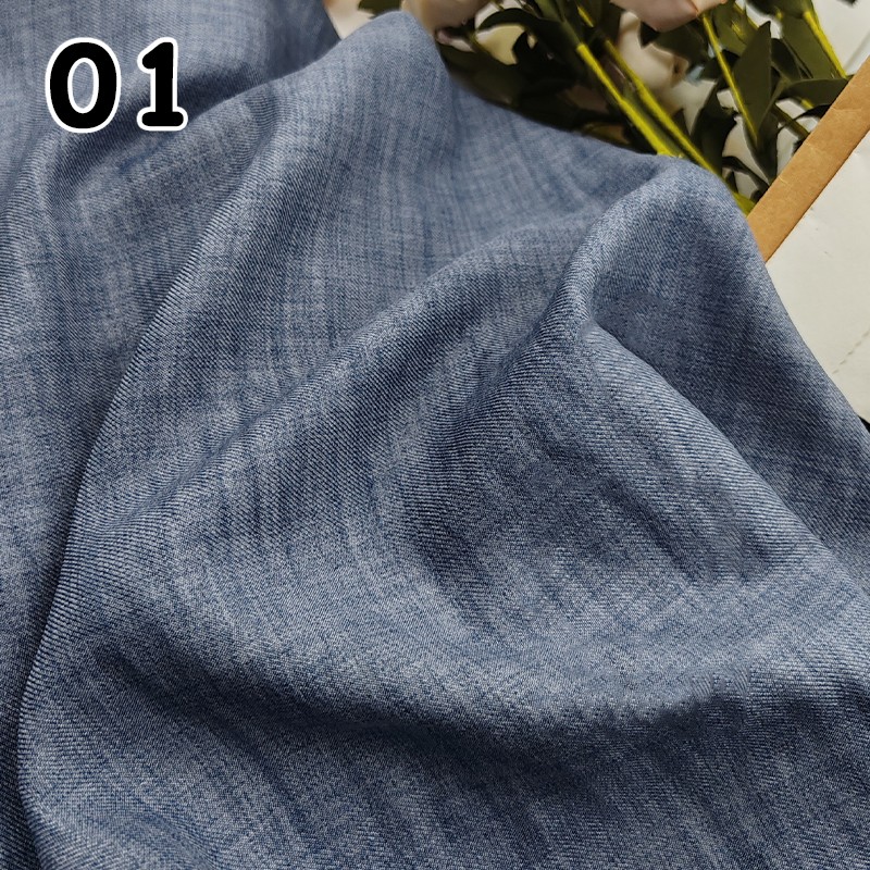 50*150cm Summer Cool Soft Faux Linen Cotton Fabric Wrinkle Texture DIY Designer