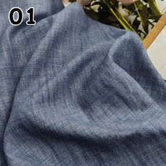 50*150cm Summer Cool Soft Faux Linen Cotton Fabric Wrinkle Texture DIY Designer