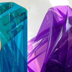1M Waterproof Clear PVC Fabric for Matte Gloss Coat Clothing Sewing Craft DIY