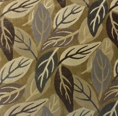 CLARENCE HOUSE LAURELWOOD NEUTRALS LEAF MODERN LINEN VELVET FABRIC 1 YARD 49″W