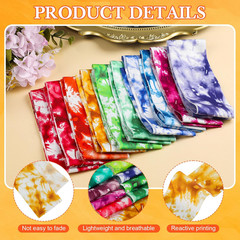 60 Pcs Jelly Tie Dye Fabric Roll 2.6 X 40″ Cotton Fabric Strips Bundles Precut P