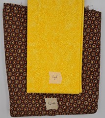 2.5 Yd Quilt Cotton Sewing Fabric Unbranded Brown Calico & Yellow Ditsy Floral