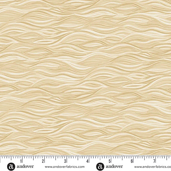 ANDOVER – Driftwood by Makower UK – Ripples – Cream ,1/4 yard