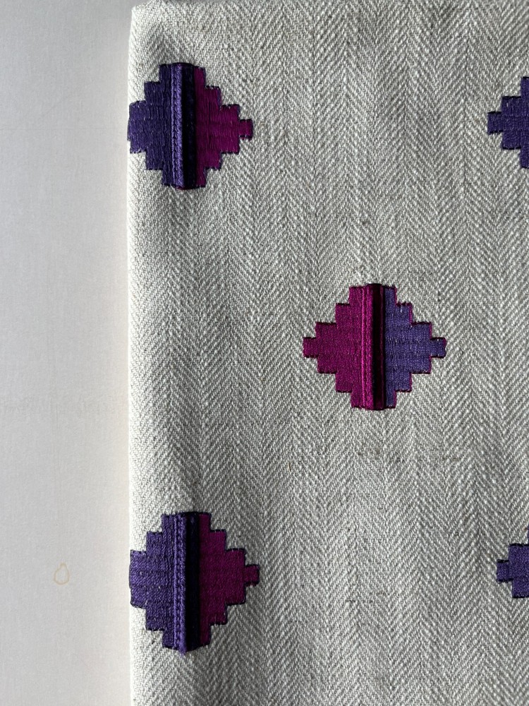 Clarke & Clarke Pizarro Berry Designer Fabric Remnant 24″x24″