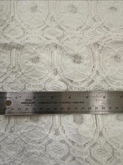 Banana Republic Off White Cotton Eyelet Embroidere Lace Fabric -1.5 yards remnan