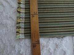 3995. THIN PLEATED STRIPED Upholstery FABRIC – 53-1/2″ x 3/4 yd. +