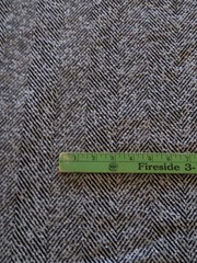 wool blend fabric 5+ yards LARGE HERRINGBONE TWEED black white 60 wide material