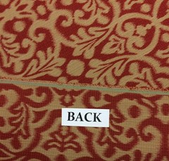 WAVERLY SOUK’S ENTRY CARDAMOM RED FLORAL IKAT UPHOLSTERY FABRIC BY YARD 54″W