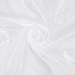 White Organza Fabric by The Yard 60 Inch Wide 3 Yards Silk Sheer Fabric