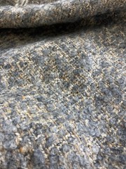 LUXE Smoke Gray Wool Bouclé with Metallic Gold Lurex — 61″ Wide Midweight—ITALY