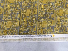 Connecting Threads Fabric Mastermind Jenni Calo 1 Yd Yellow Computer Motherboard
