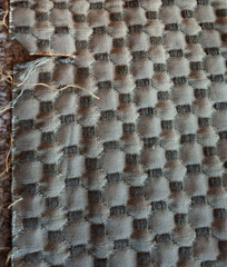 Vintage Heavy Upholstery Fabric Avocado Green Reversible 39″ x 34″