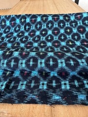 Japanese Kasuri Indigo Cotton Fabric Vintage Textile Remnant 53in Boro Sashiko