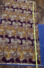 Lot Of 5 African Fabric Bundle Yard Remnant Scrap Wax Kenya 6+ Yards
