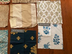 SCHUMACHER 15 pcs Mixed Lot 11 1/2″ – 12 3/4″ Fabric Samples