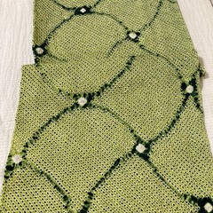 @@scraps, Japanese kimono silk fabric / shibori, tie dyeing F19