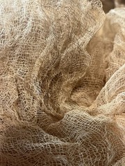 36” X 36” Piece Coffee Stained Primitive Cheesecloth Halloween Folk Art Crafts