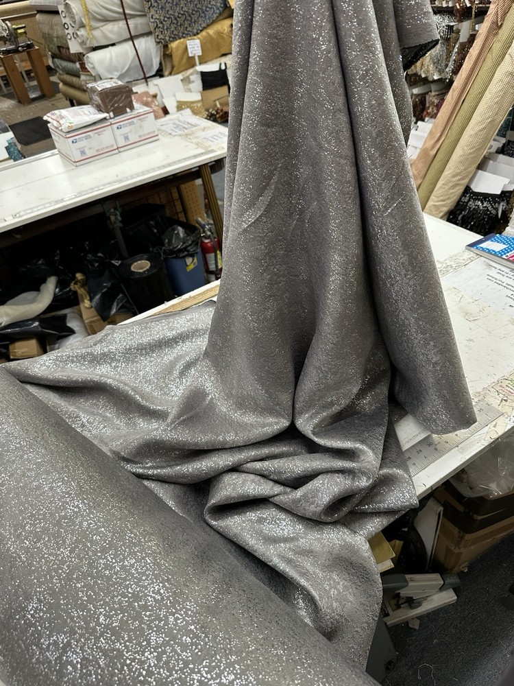Damask Jacquard Brocade Fabric 110 Inch Wide Sold By The Yard – Gray