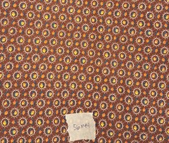 2.5 Yd Quilt Cotton Sewing Fabric Unbranded Brown Calico & Yellow Ditsy Floral