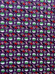 CAMELOT FABRIC~Justice League~DC COMICS~Vintage~KIDS~Character Head Toss~PURPLE~