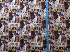 Taylor Swift The Eras Tour Image on 100% Cotton Fabric 1/4 Yard : 9″ x 57″