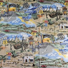 Route 66 Fabric Robert Kaufman Retro