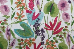 HARLEQUIN CURTAIN FABRIC DESIGN “Nalina” 3 METRES FLAMINGO/PAPAYA/LOGANBERRY