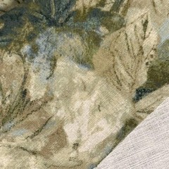 Watercolor Floral LAKESIDE Green Cotton Drapery Curtain Upholstery Fabric BTY