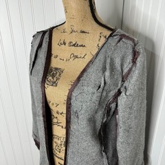 Vintage Union Made Womens Coat Lining Salvaged Brown Satin Wool Textile READ
