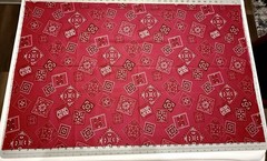 4 Yards Of 100% Cotton Fabric Vintage Prints Blue & Red Paisley