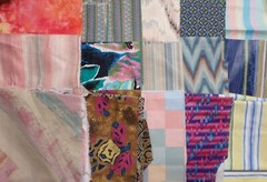 5 lb 8 oz Box of Assorted Fabric Scraps – Florals & Geometric Prints FSBTB129
