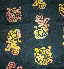 Rainbow Batik Scrollwork~~Tonga ~Six Weeks in Bali 18 X 21