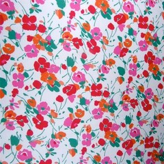 Vintage Home Decor Fabric, Dk. Pink Floral, Moisture Resistant Dacron 62″W, BTY