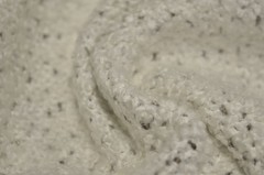 Fleck Snow Fuzzy White Boucle with Taupe Speckles Multipurpose Fabric