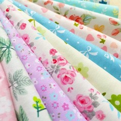 Durable Floral Cotton Fabric Precuts – 50 Sheets, 10×10 Inches for Crafting Joy