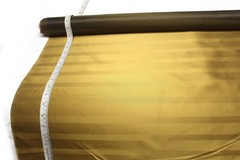 100%silk Gold Stripe Silk Fabric by the half of yard F354