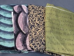 Vintage Lot of 24 lbs of Fabric Remnants Quarters Yards ~ 30 Different Patterns