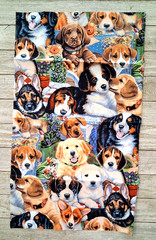 Puppy Dog Fabric 17.5″ X 10″ Sewing Crafting Piece