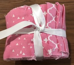Jelly Roll Pink 2 1/2” X 42” 20 Strips 10 Designs 100% Cotton