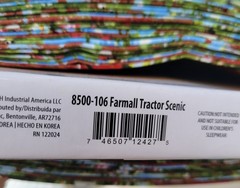 Farmall Tractor Farm Fabric By The Yard Dairy Cow Red Barn Chicken 100% Cotton
