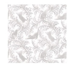 Animal Fabric | Whiskers Among Petals Cat Toile Gray White | Blank YARD